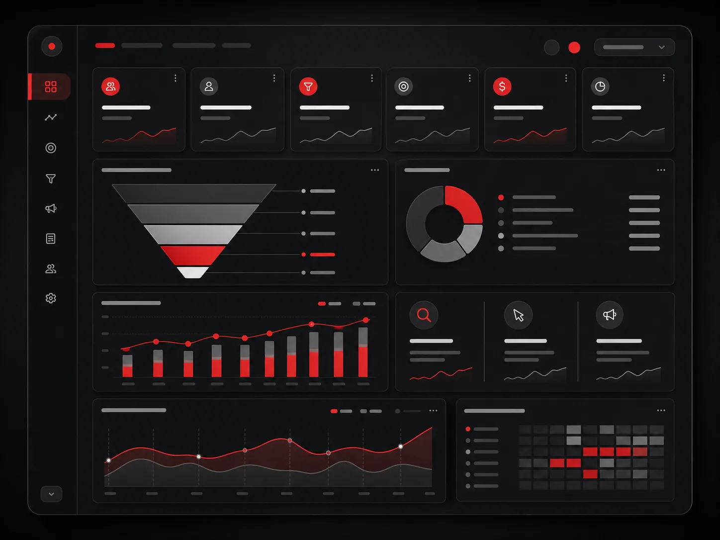 Demonstracyjny widok dashboardu danych